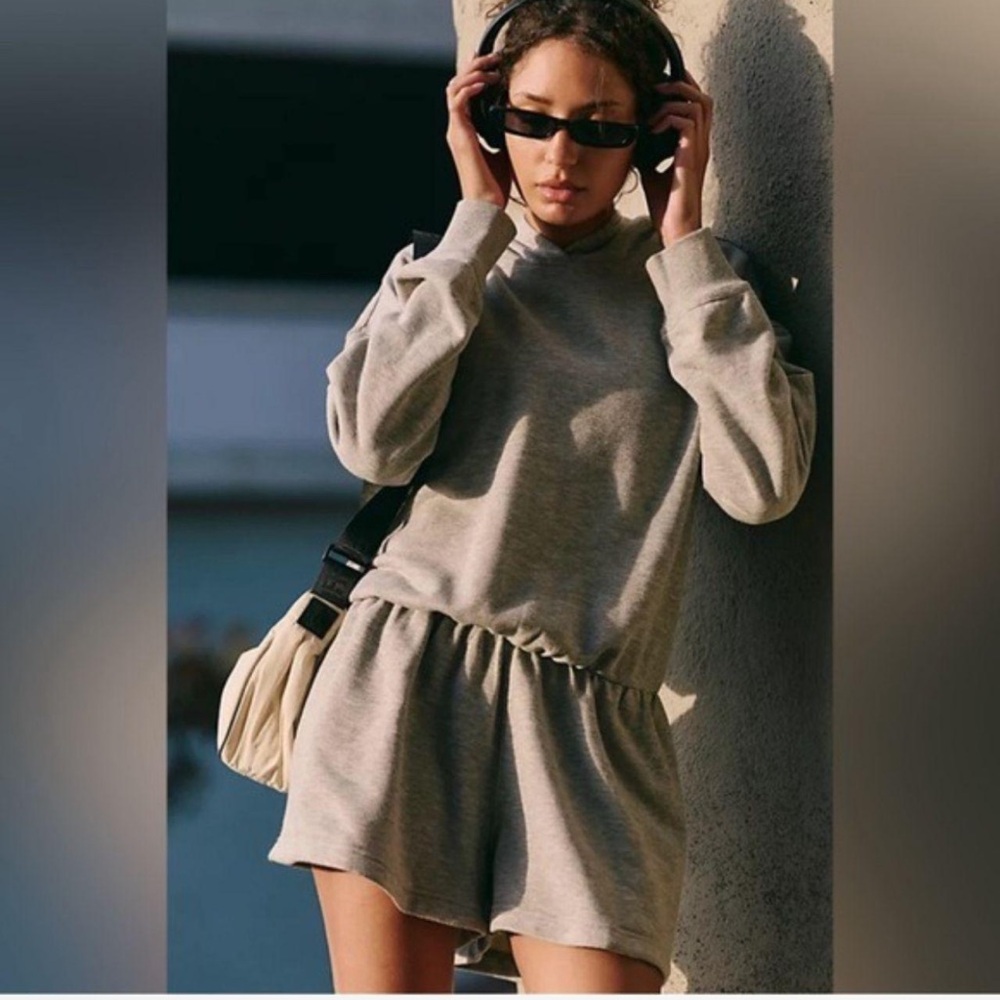 Free People such a flirt grey romper